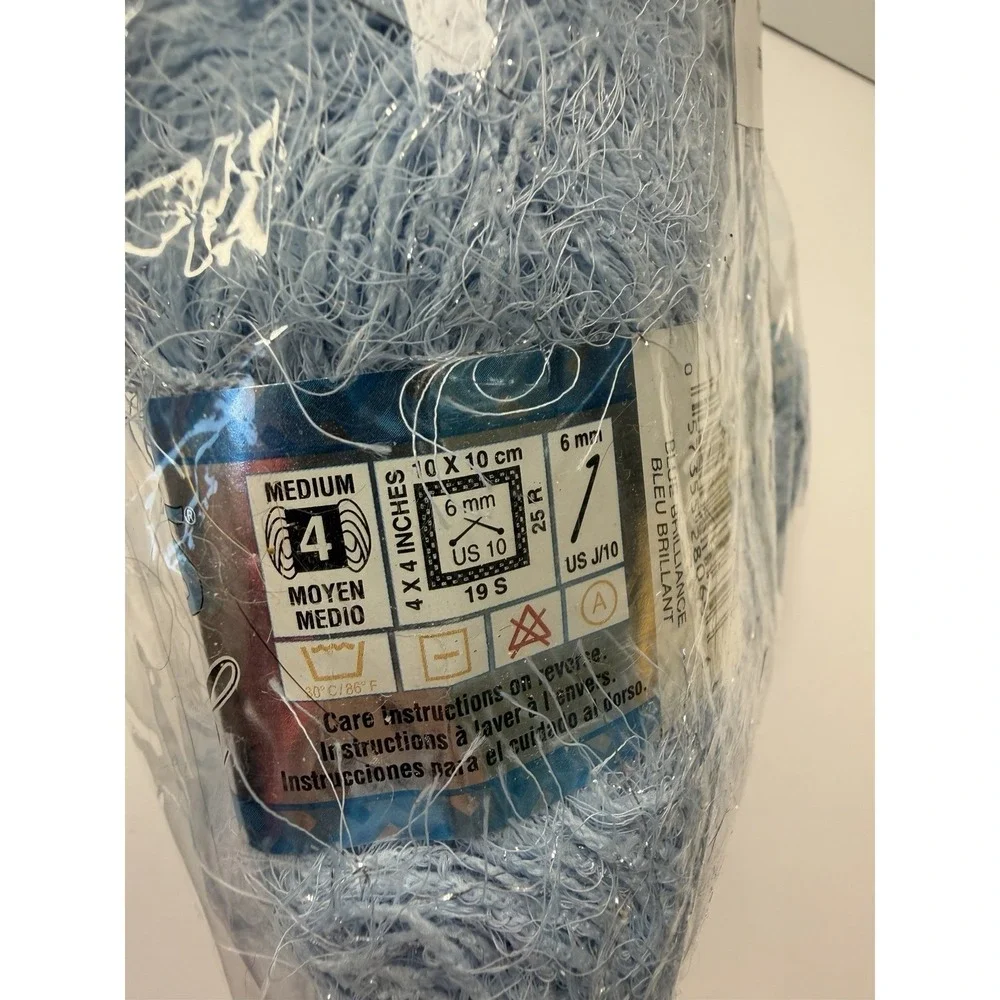 Patons‎ Yarn Skein Silverlash Blue Brilliance Metallic Lot Of 11